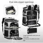 Dual Compartment Pet Backpack Carrier for Cats Dogs