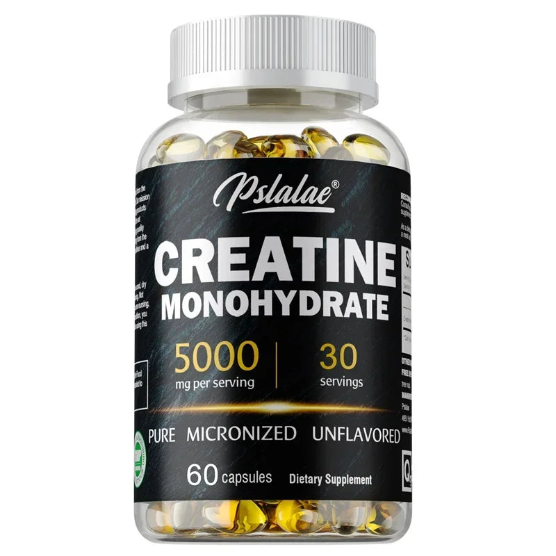 Creatine Monohydrate Muscle Strength Dietary Supplement Capsules