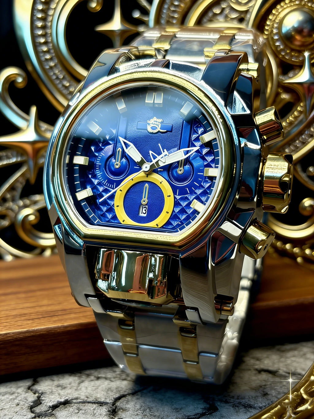 Men's Punk Large Dial Waterproof Luminous Quartz Watch