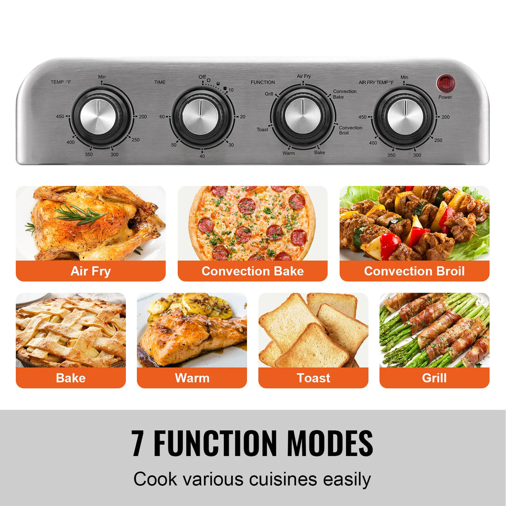 19-Quart Stainless Steel Air Fryer Toaster Oven Combo
