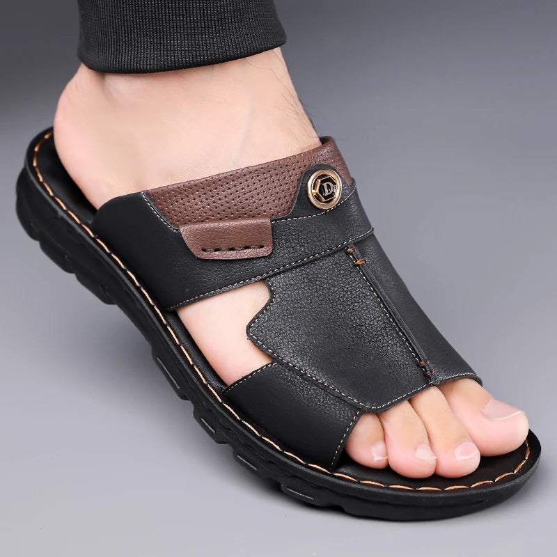 Men's Casual Color Block Beach Slide Sandals DH8917