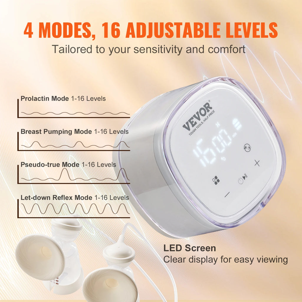 Portable Double Electric Breast Pump with LED Display