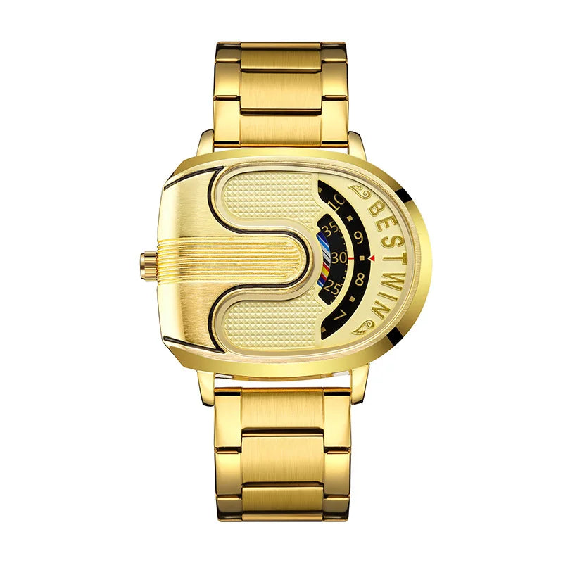 Men's Luxury Stainless Steel Quartz Wristwatch