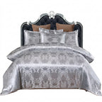 Silver Print Duvet Cover Set with Pillowcases