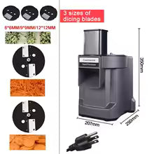 Commercial Electric 3-in-1 Vegetable Chopper and Food Processor