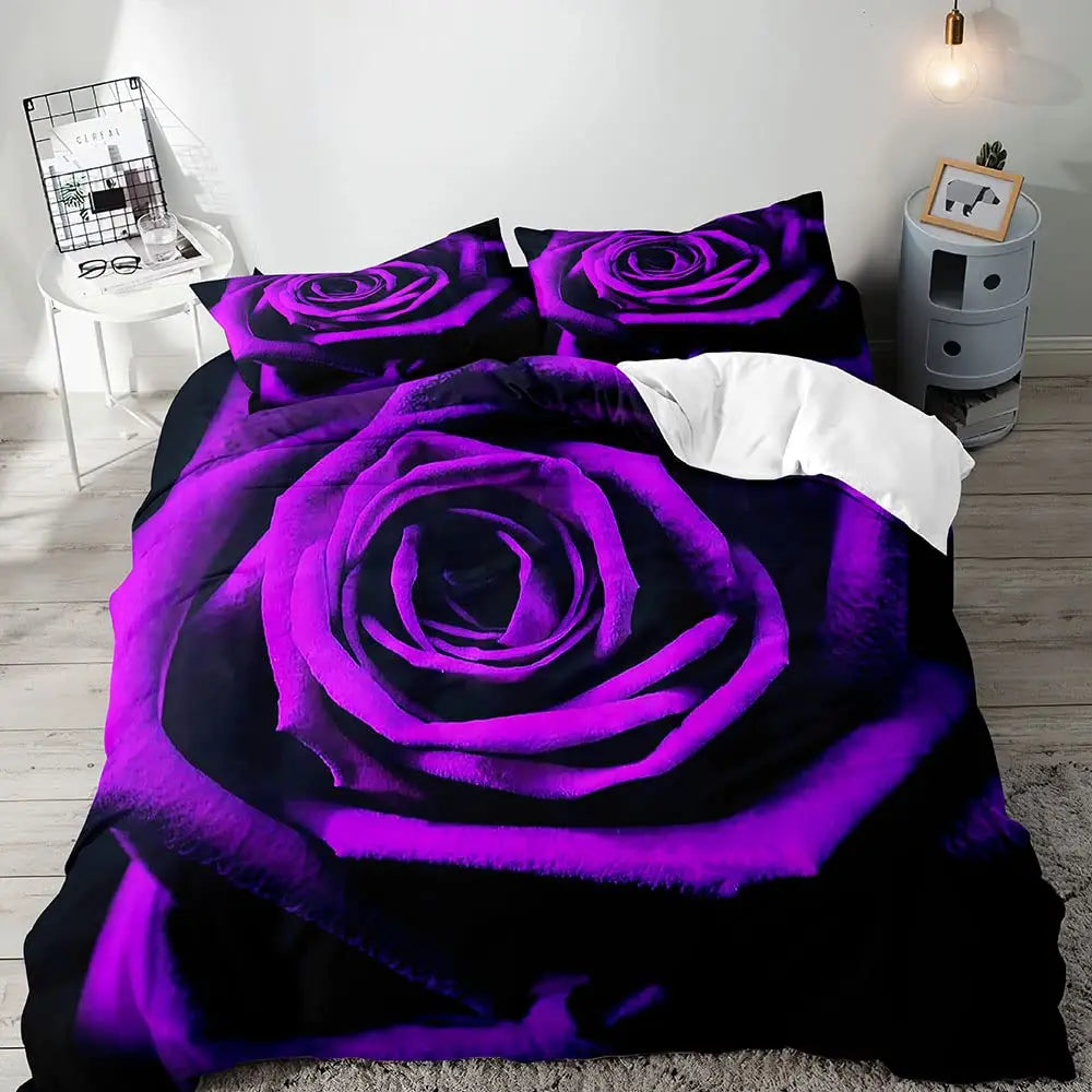Gothic Floral Duvet Cover Set with Pillowcases