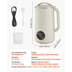 8-in-1 Electric Nut and Soy Milk Maker Machine