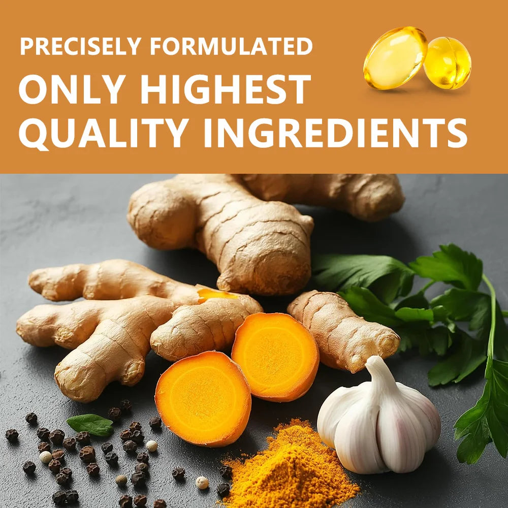Turmeric and Garlic Joint Support Dietary Supplement Capsules