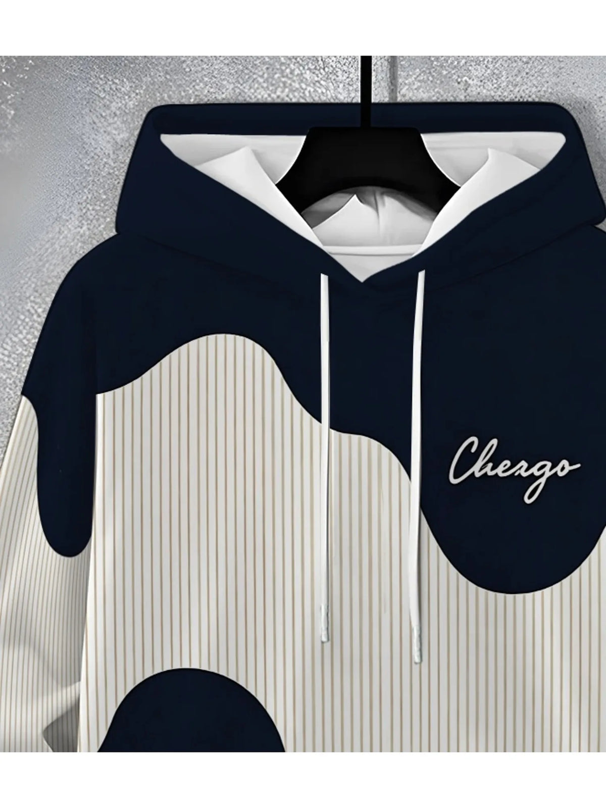 Men's 3D Pattern Printed Hoodie and Pants Two-Piece Set