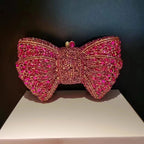 Women's Luxury Rhinestone Bow Wedding Evening Clutch Bag