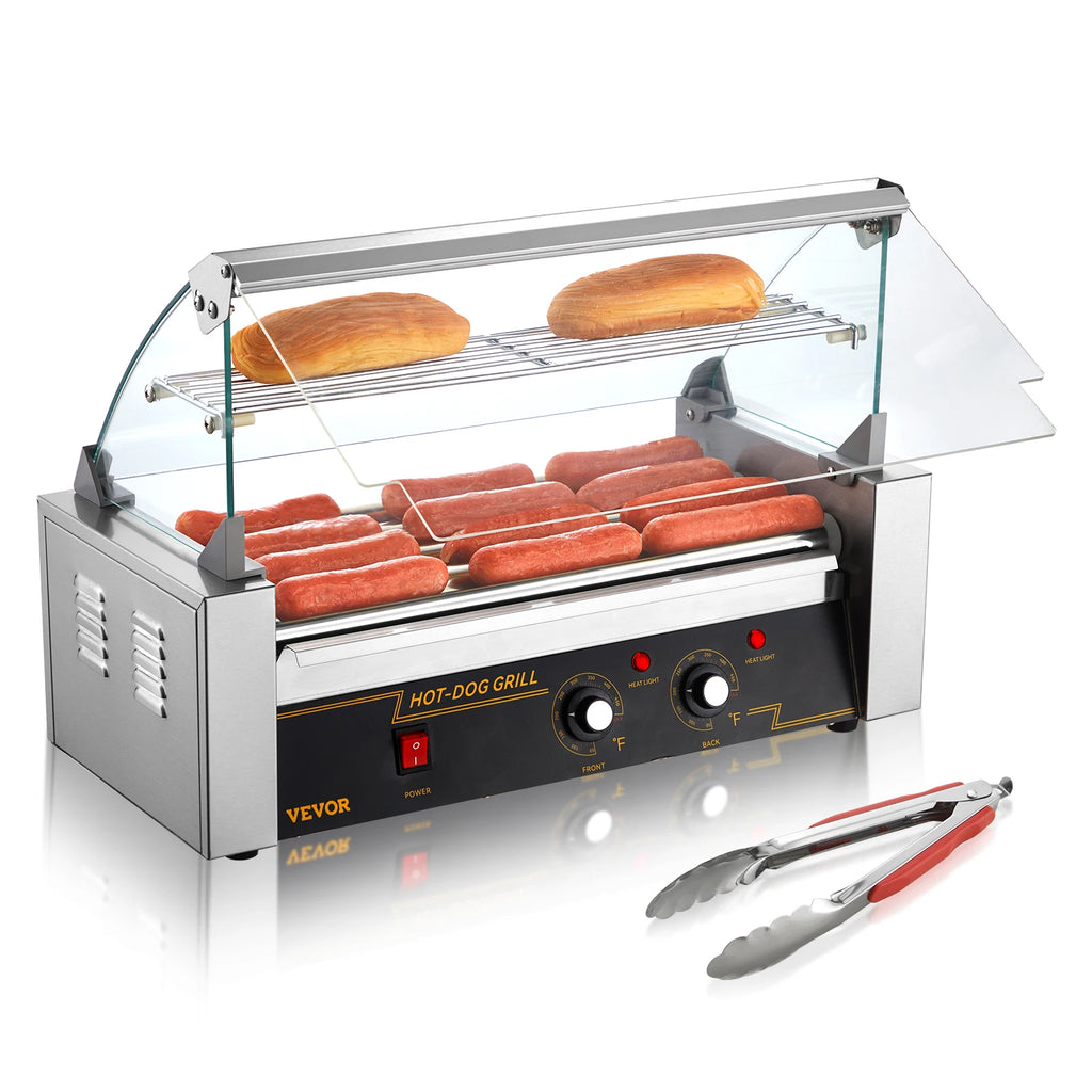 Electric Commercial Hot Dog Roller and Sausage Grill Machine 110V