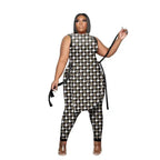 Women's Dashiki Sleeveless Top and Pants 2-Piece Set