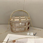 Women's Luxury Hollow Out Rhinestone Evening Clutch Bag