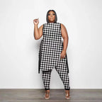 Women's Dashiki Sleeveless Top and Pants 2-Piece Set