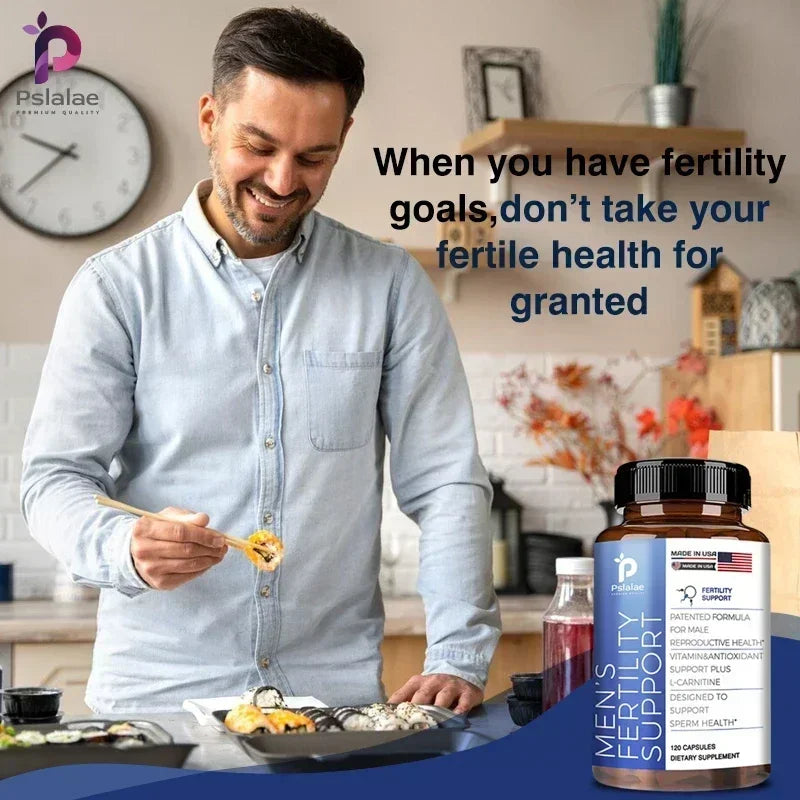 Male Fertility Support Reproductive Health Energy Dietary Supplement Capsules