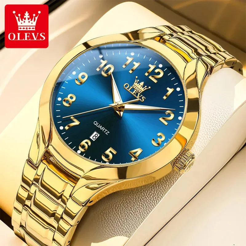 Men's Quartz Stainless Steel Watch with Calendar