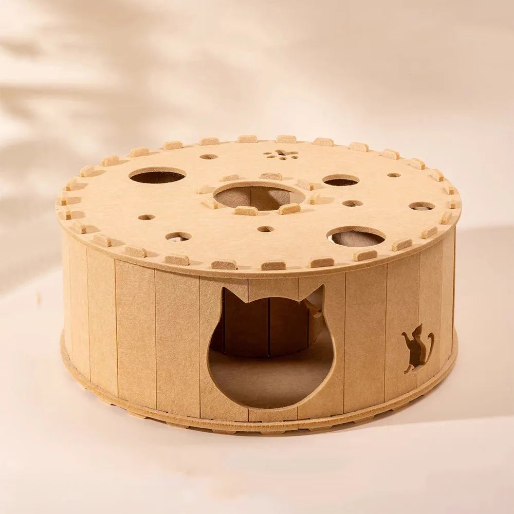 Multi-Hole Felt Cat Tunnel House Scratching Board