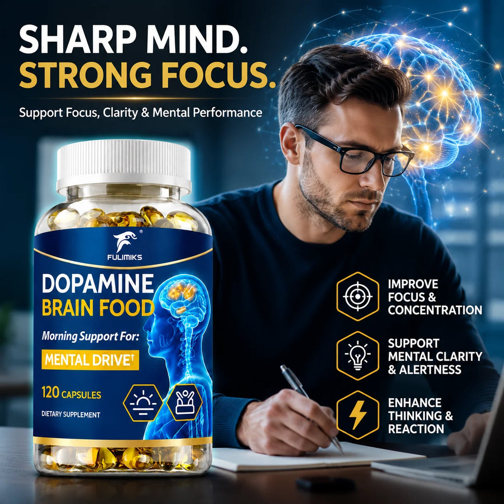 Dopamine Brain Food Supplement Mental Focus Mood Support