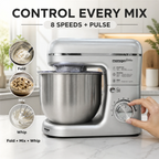 Electric 8-Speed Tilt-Head Stand Mixer and Blender 1000W