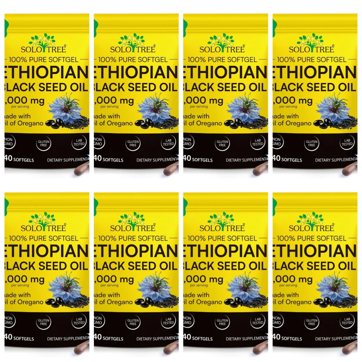 Black Seed Oil with Oregano Oil Dietary Supplement Softgels