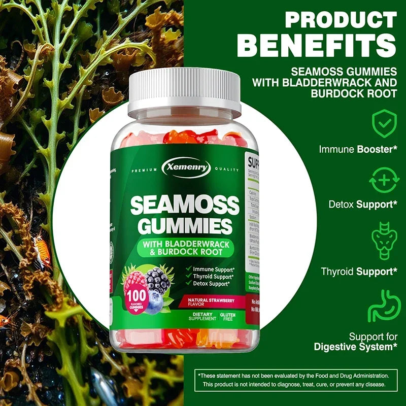 Sea Moss Thyroid and Joint Health Support Dietary Supplement Gummies