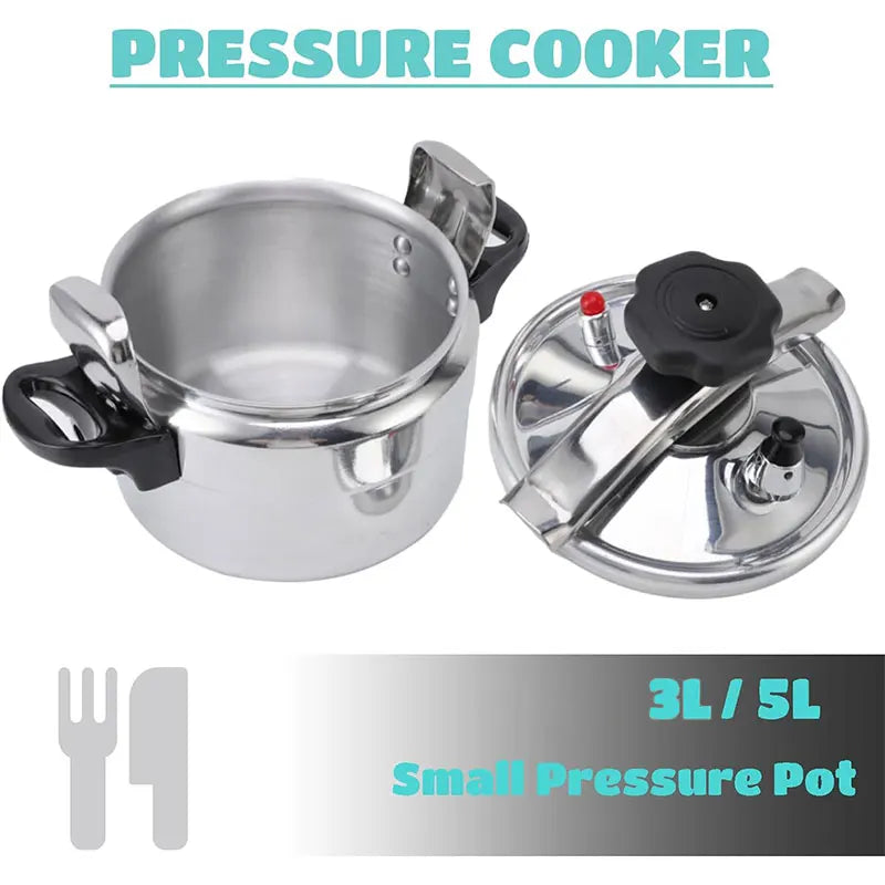 Aluminum Stovetop Pressure Cooker with Safety Lock for Gas Stove