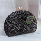 Women's Luxury Beaded Embroidery Evening Clutch Bag