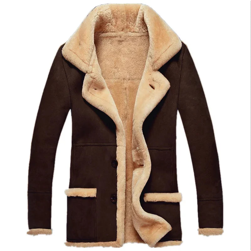 Men's Thickened Faux Fur Winter Coat Jacket