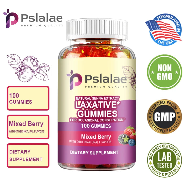 Senna Leaf Laxative Constipation Support Dietary Supplement Gummies
