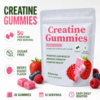 Sugar Free Creatine Gummies Berry Flavor Muscle Support