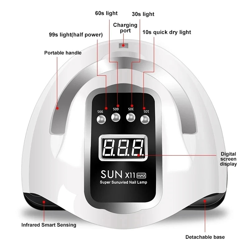 Professional Nail Drying Lamp for Manicure 280W Gel Polish