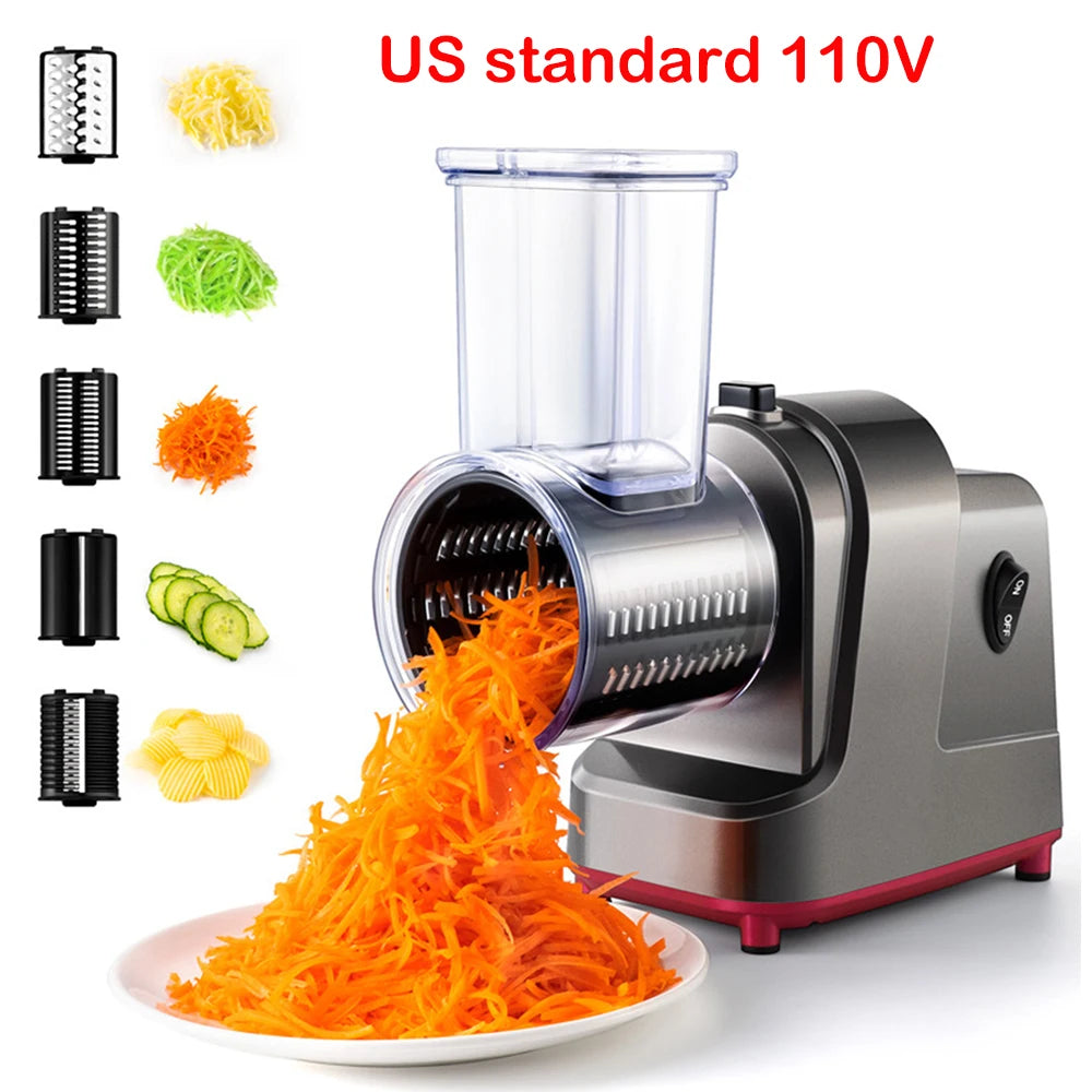 250W 5-in-1 Electric Vegetable Slicer and Cheese Grater JT253