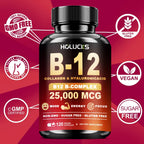 Vitamin B12 Complex Supplement for Brain Heart Energy Support