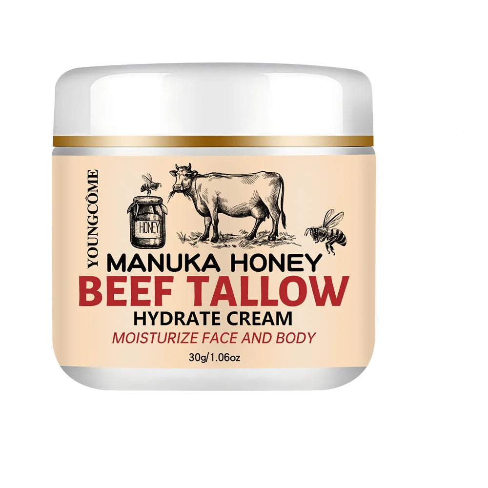 Manuka Honey Beef Tallow Face Cream Moisturizer