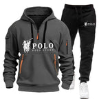 Men's Windproof Hoodie and Pants Two Piece Set