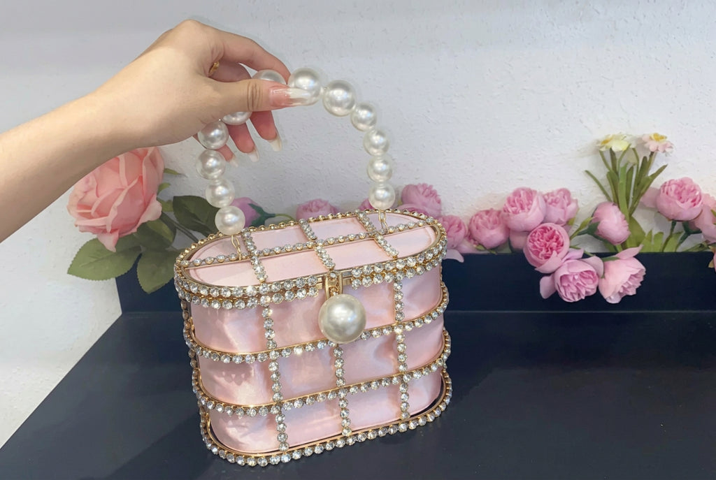 Women's Luxury Hollow Out Rhinestone Evening Clutch Bag
