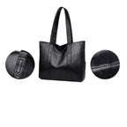 Women's Large Capacity PU Leather Shoulder Tote Bag