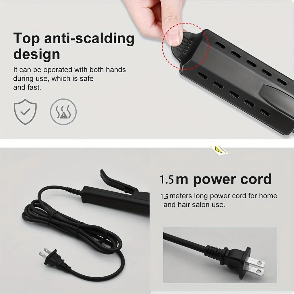 Wide-Width Ionic Hair Straightener with 4 Temperature Settings