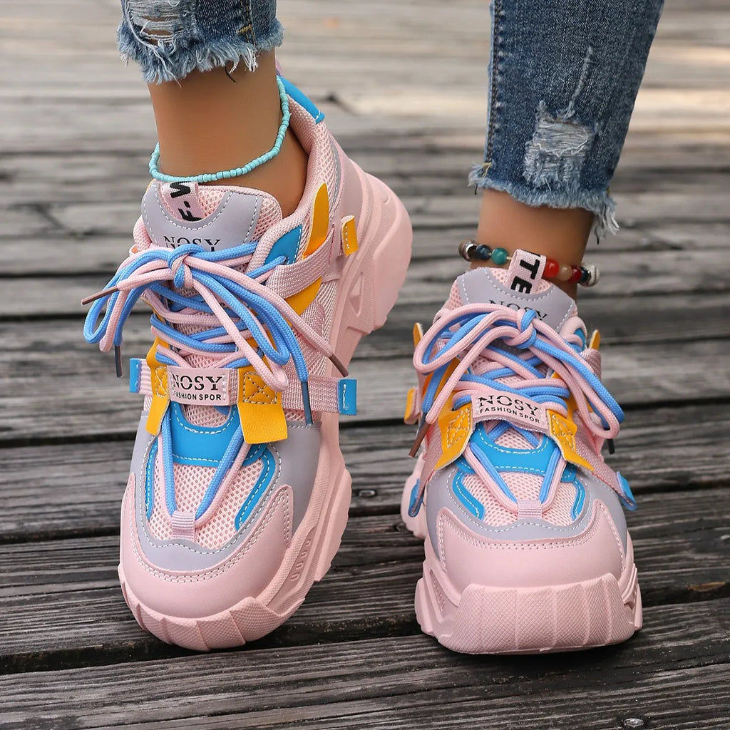 Women's Breathable Mesh Platform Sneakers