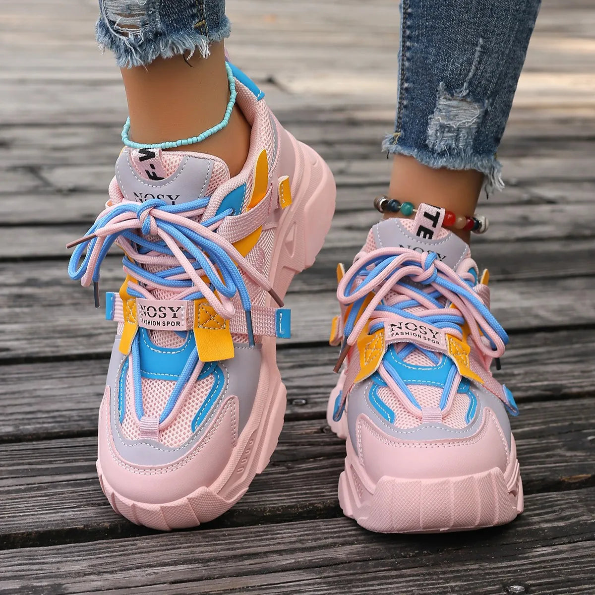 Women's Breathable Mesh Platform Sneakers