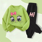 Girls' Long Sleeve Hoodie and Pants 2-Piece Set