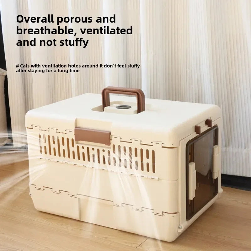 Foldable Pet Travel Carrier Suitcase Bag for Cats Dogs