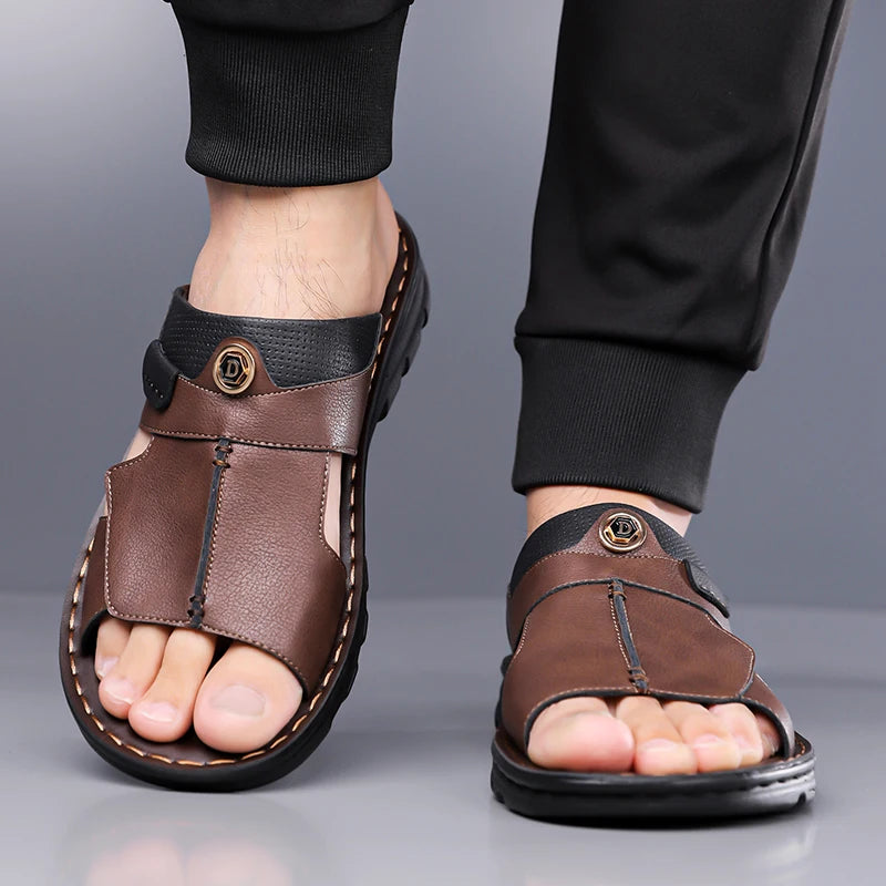 Men's Casual Color Block Beach Slide Sandals DH8917