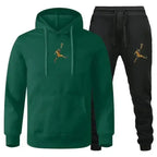 Men's Hooded Pullover and Jogger Pants Two-Piece Set