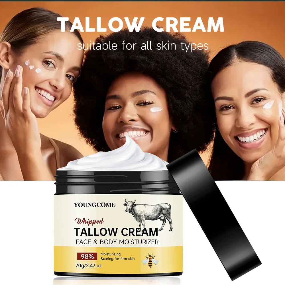 Beef Tallow Honey Moisturizing Face and Body Cream
