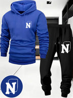 Men's Graphic Print Hoodie and Jogger Tracksuit Set