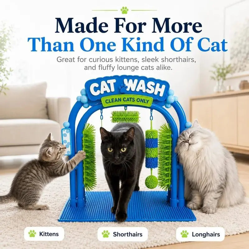 Self Grooming Cat Arch with Soft Brushes