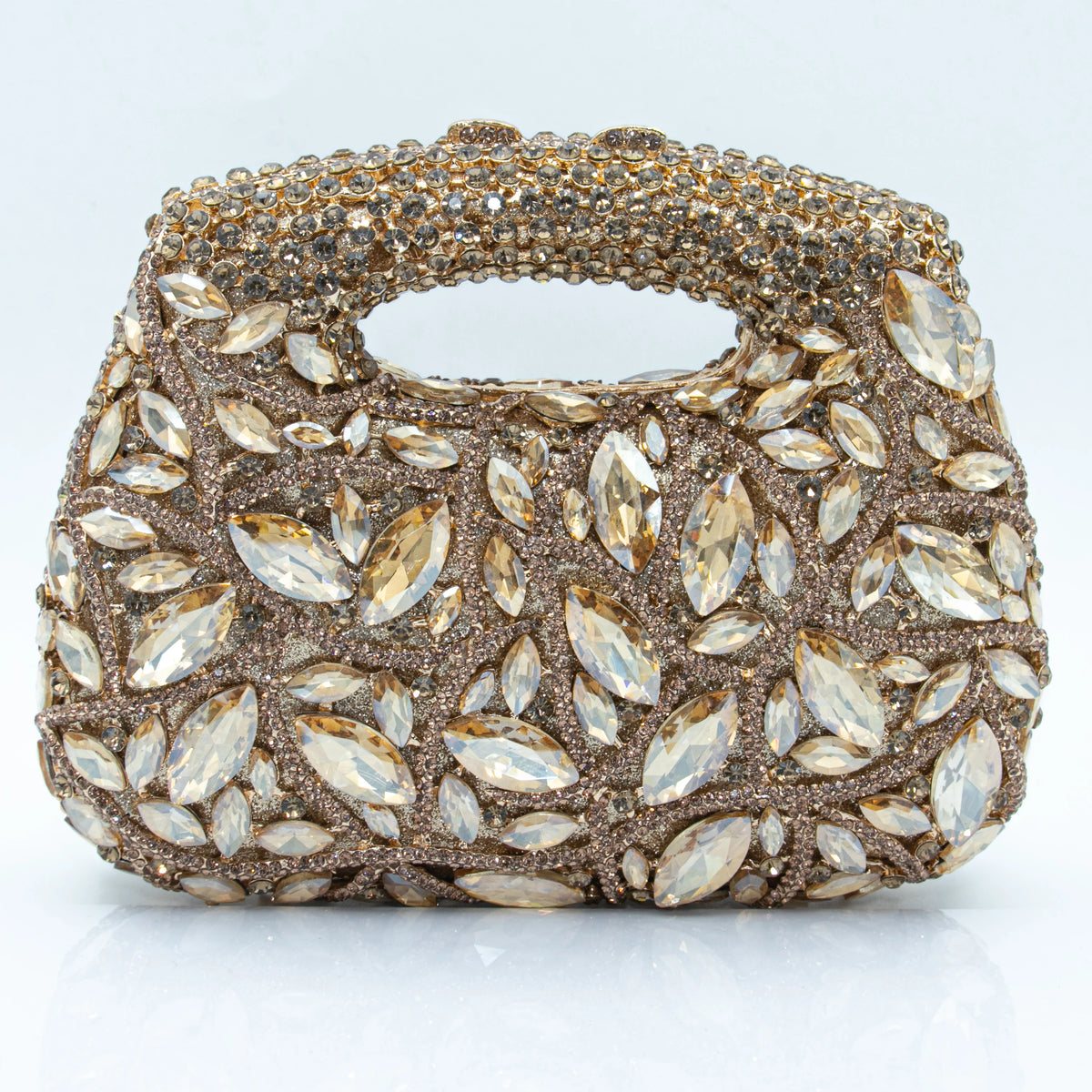 Women's Luxury Rhinestone Top Handle Evening Clutch Bag