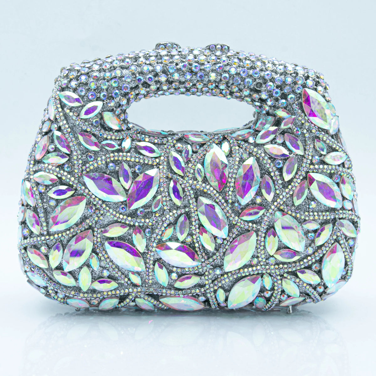 Women's Luxury Rhinestone Top Handle Evening Clutch Bag