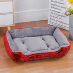 Soft Square Dog Sofa Warm Washable Pet Bed